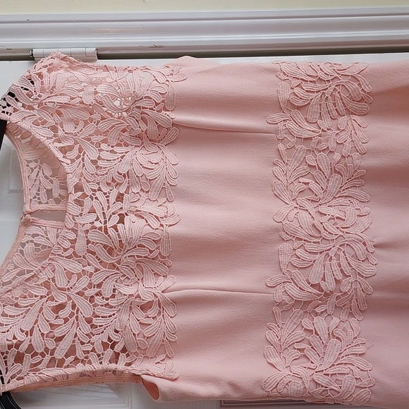 Jessica Howard Pink Sheath Lace Dress Lined Size all sales or final - Picture 2 of 16